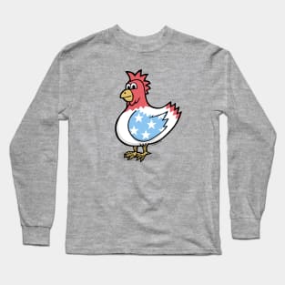 American Style Chicken Long Sleeve T-Shirt